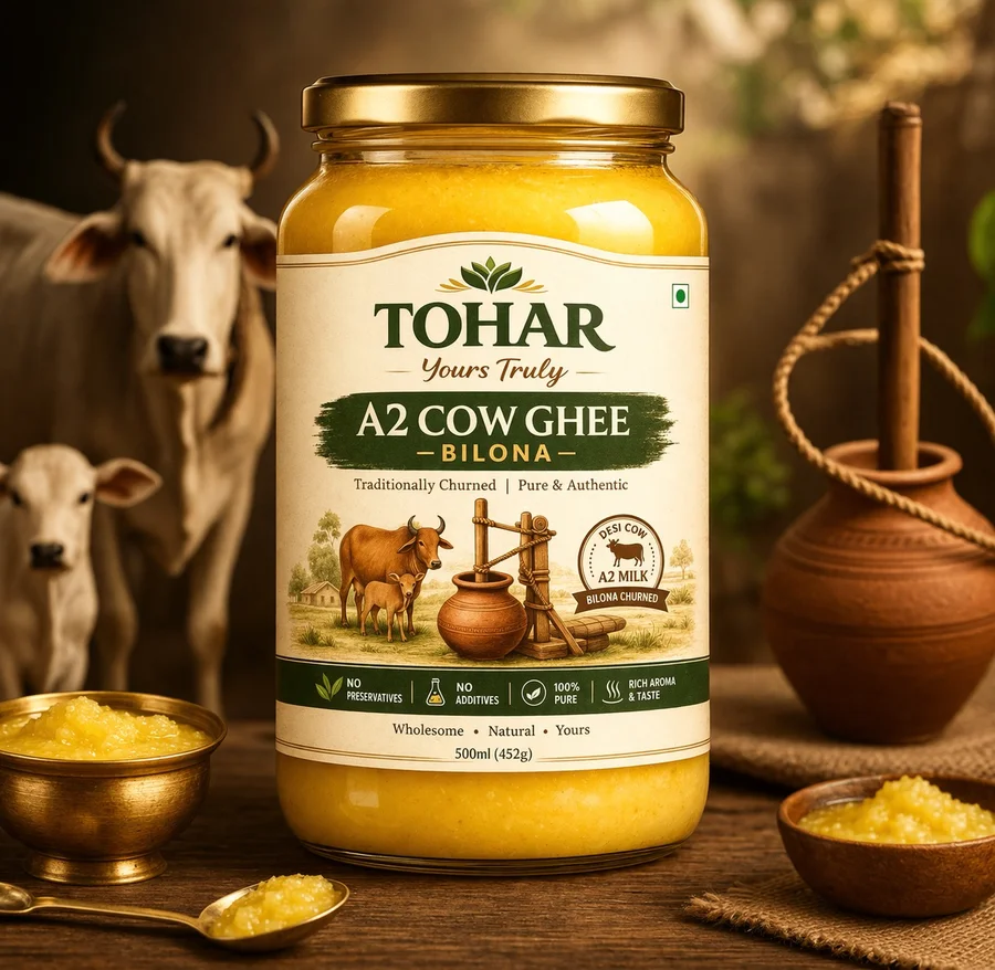 Tohar A2 Cow Ghee Bilona jar