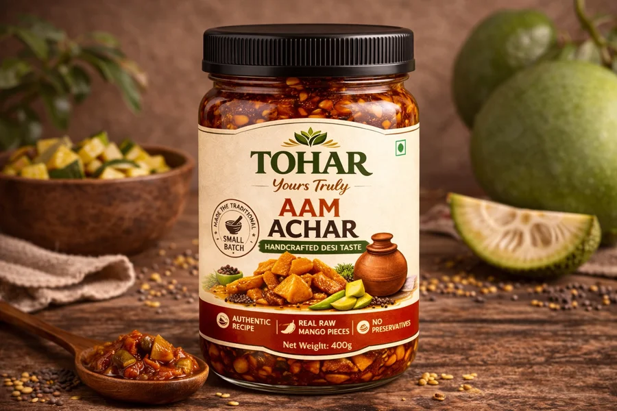 Tohar Aam Achar — traditional mango pickle jar